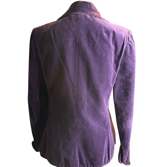 Lilli Ann Adolph Schuman Vintage 70s Purple Velvet Blazer, Tailored, Medium - Picture 3 of 7